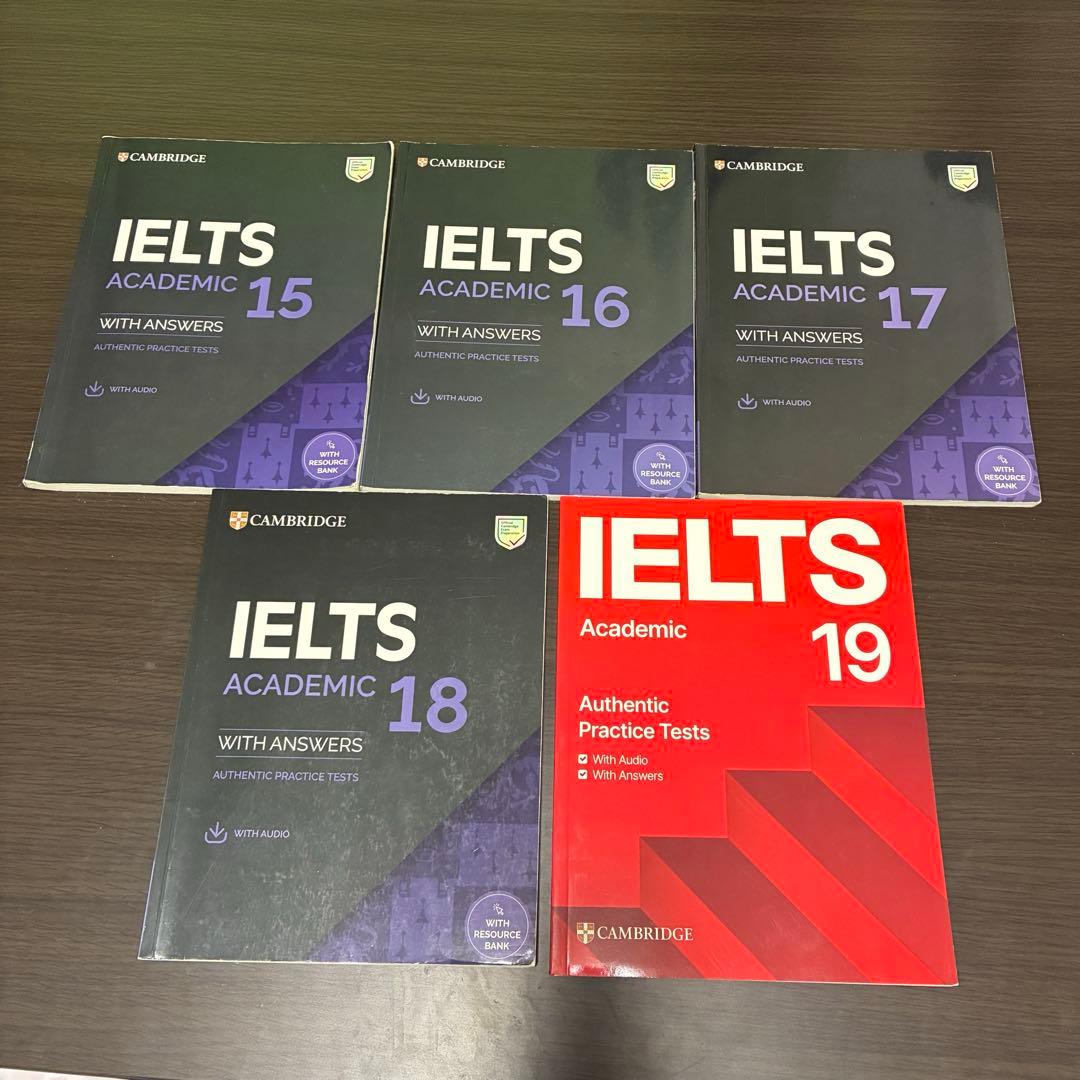 IELTS アカデミック 15.16.17.18.19 過去問5冊セット