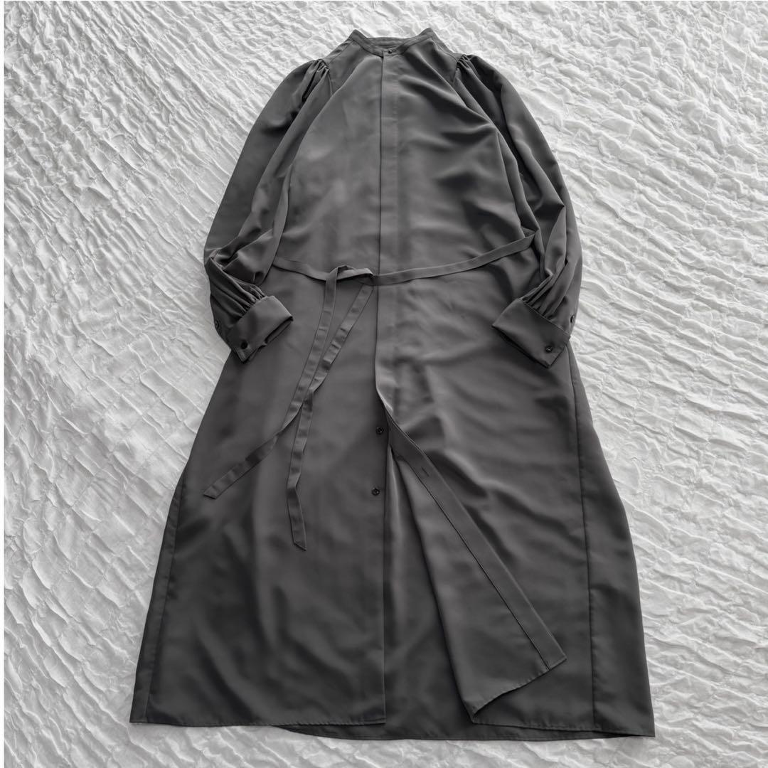 【1度着用のみ美品】 ハイク タフタドレス 23SS ロングシャツワンピース