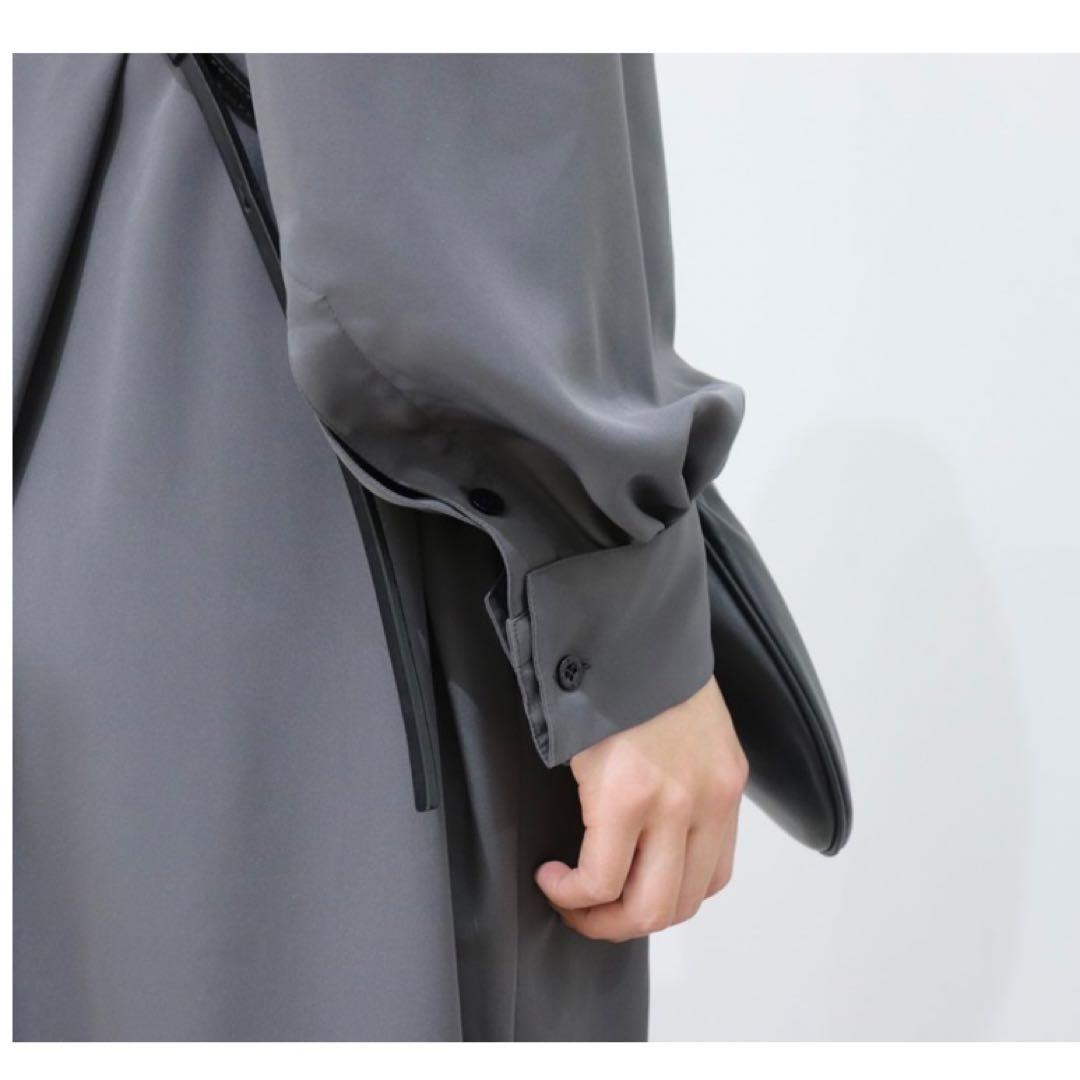 【1度着用のみ美品】 ハイク タフタドレス 23SS ロングシャツワンピース