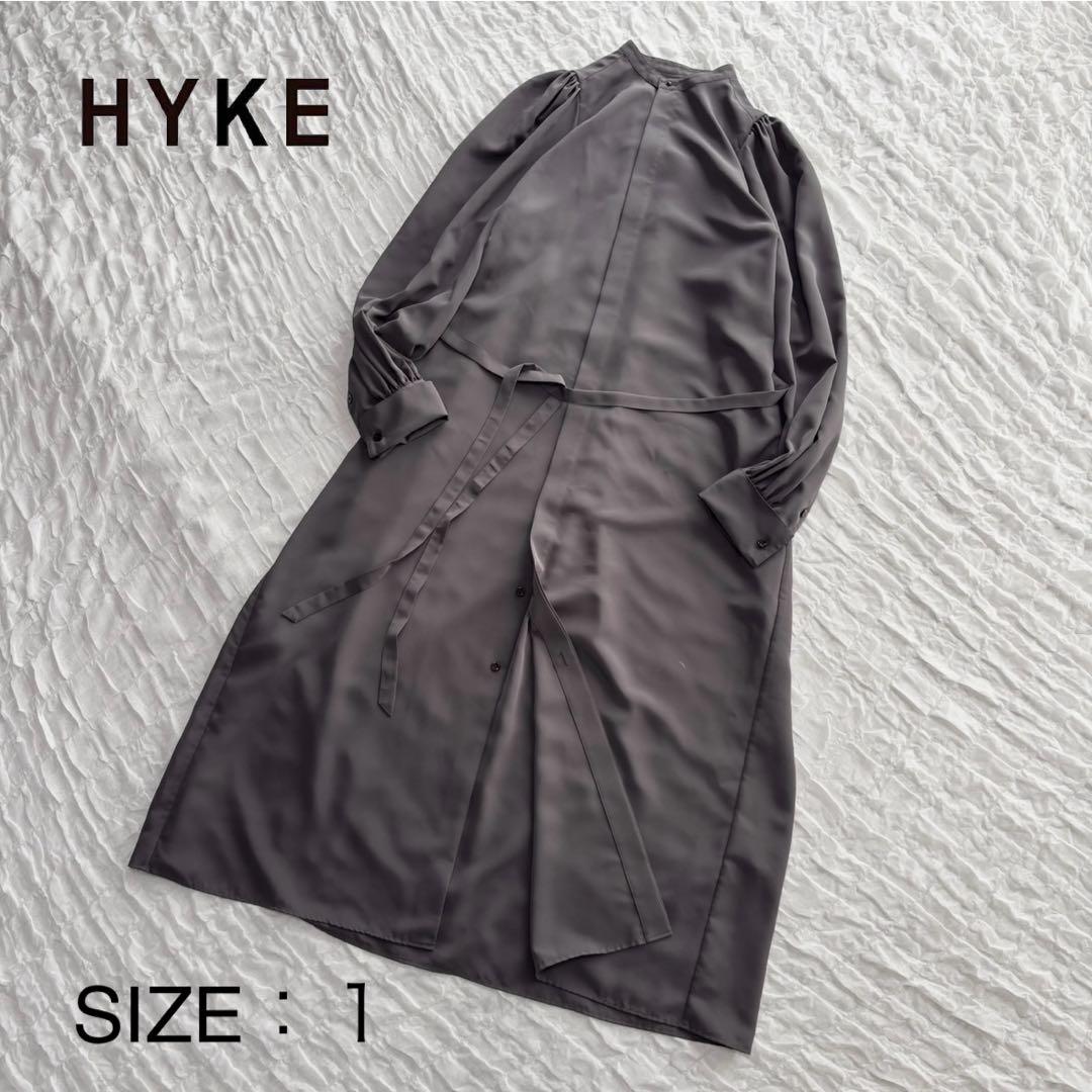 【1度着用のみ美品】 ハイク タフタドレス 23SS ロングシャツワンピース