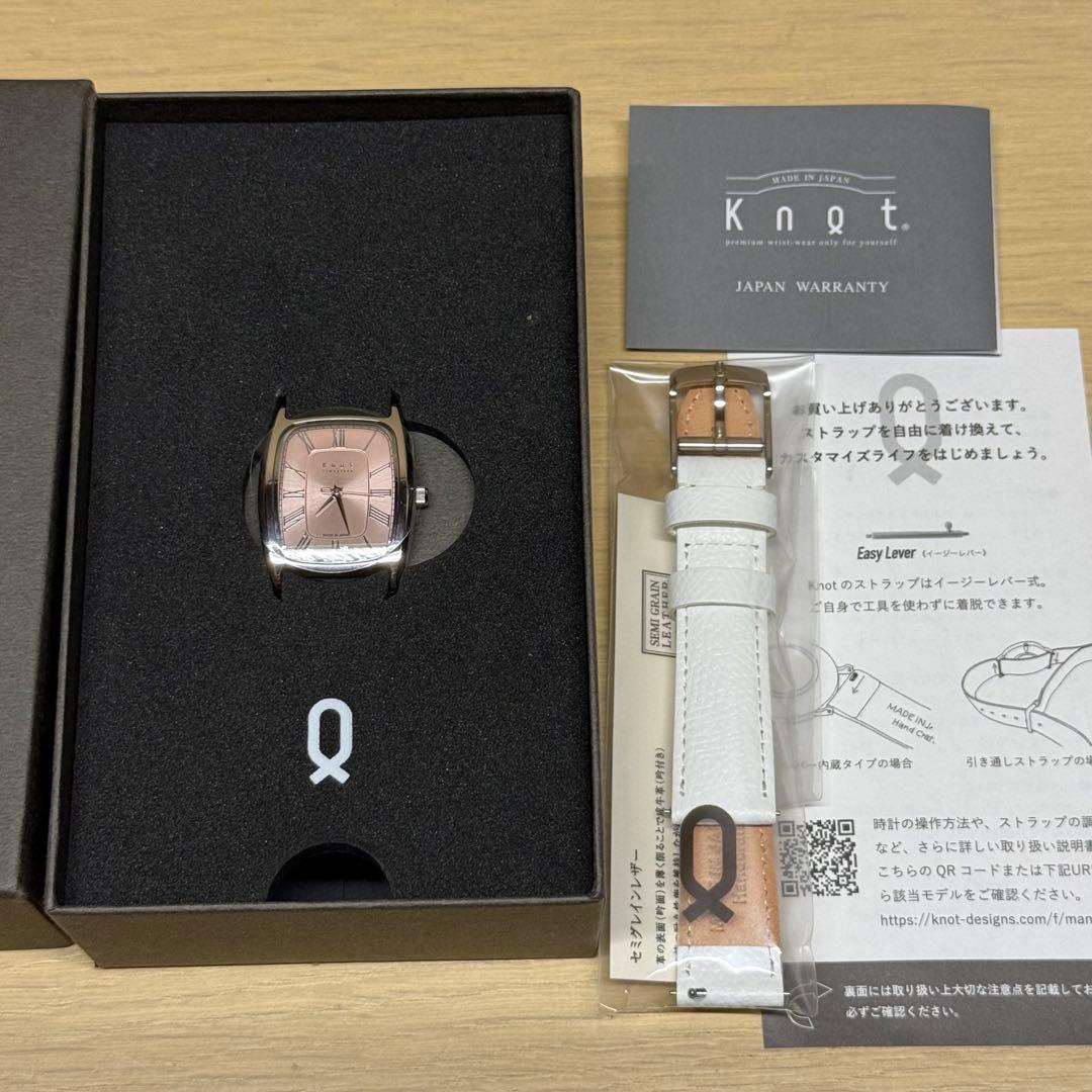 KNOT CT-27シリーズ　ピンク　ホワイトベルト　腕時計