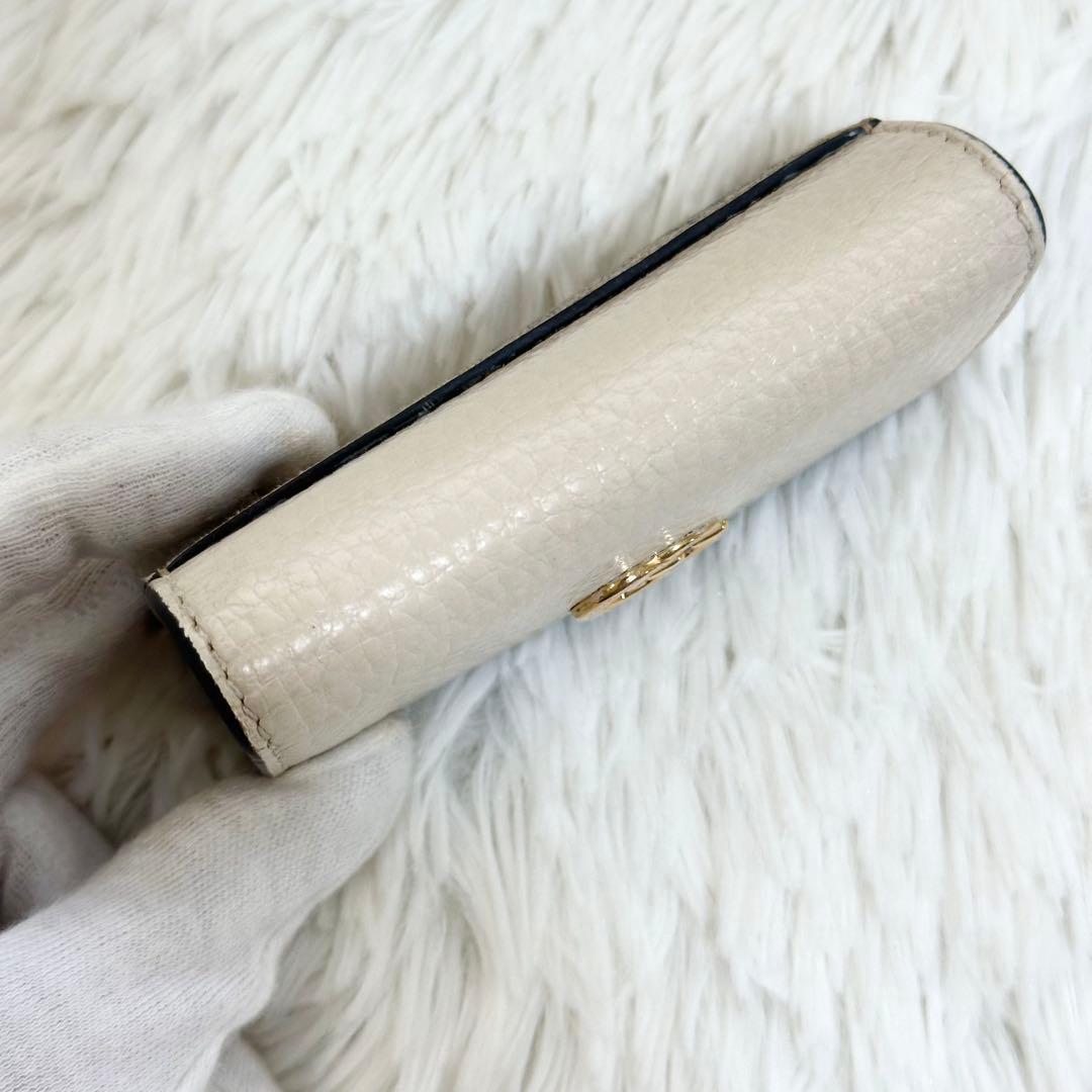 GUCCI キーケース 6連 GGマーモント GGスプリーム ホワイト