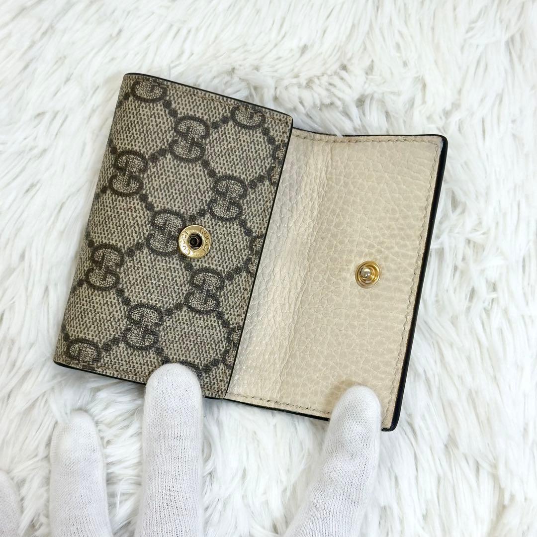 GUCCI キーケース 6連 GGマーモント GGスプリーム ホワイト