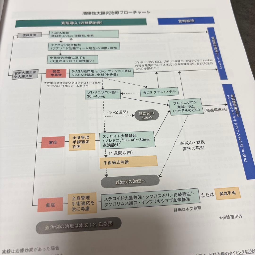 潰瘍性大腸炎・クローン病　診断基準・治療指針