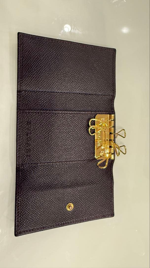 新品 BVLGARI ブルガリ キーケース レザー ダークブラウン 箱付き