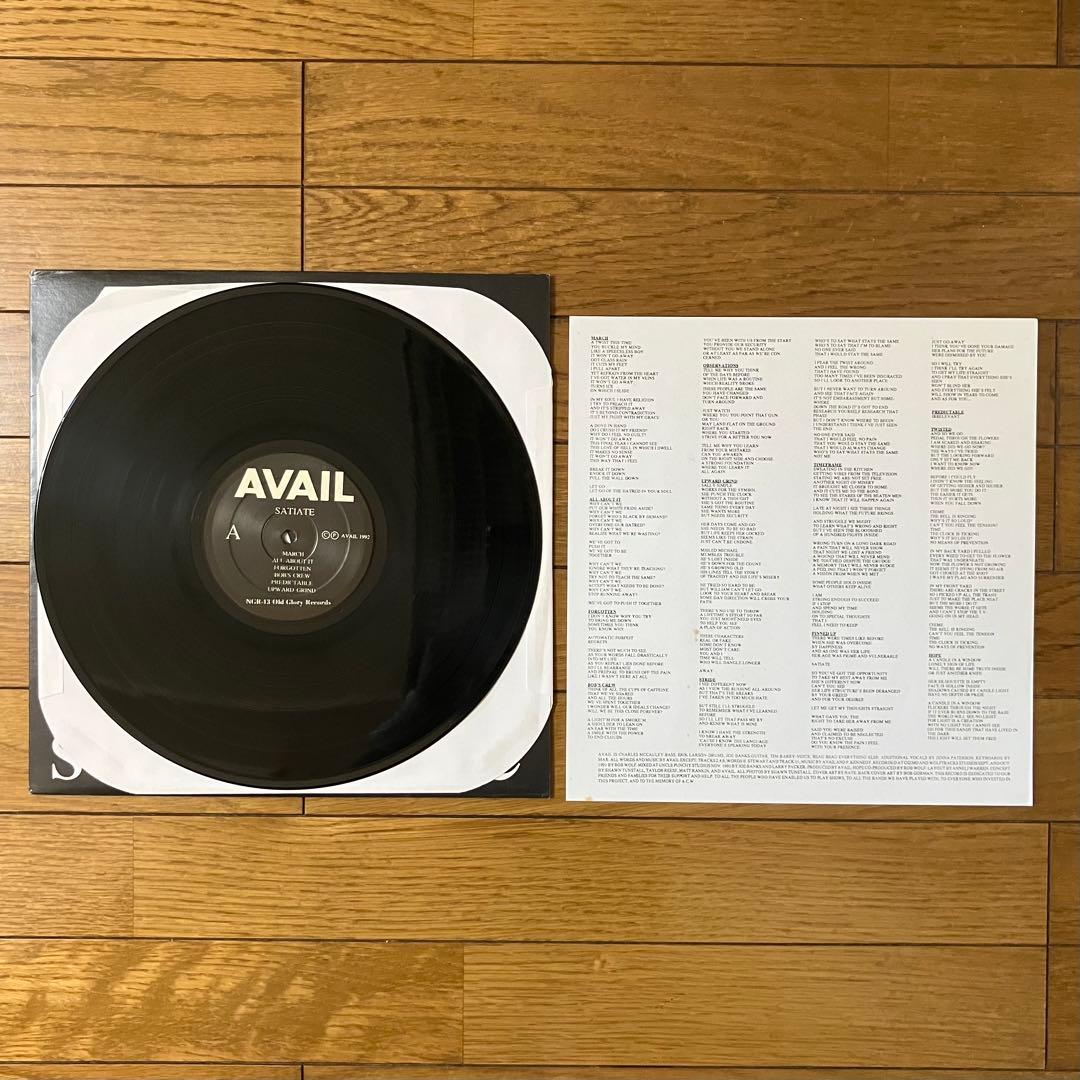 洋楽 AVAIL - Satiate LP
