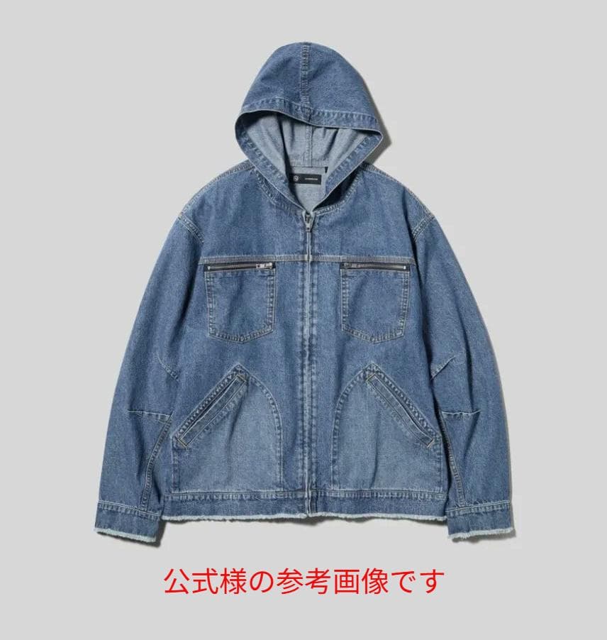 【3XL】GU×UNDERCOVER　デニムジップアップパーカ　4L　大きい