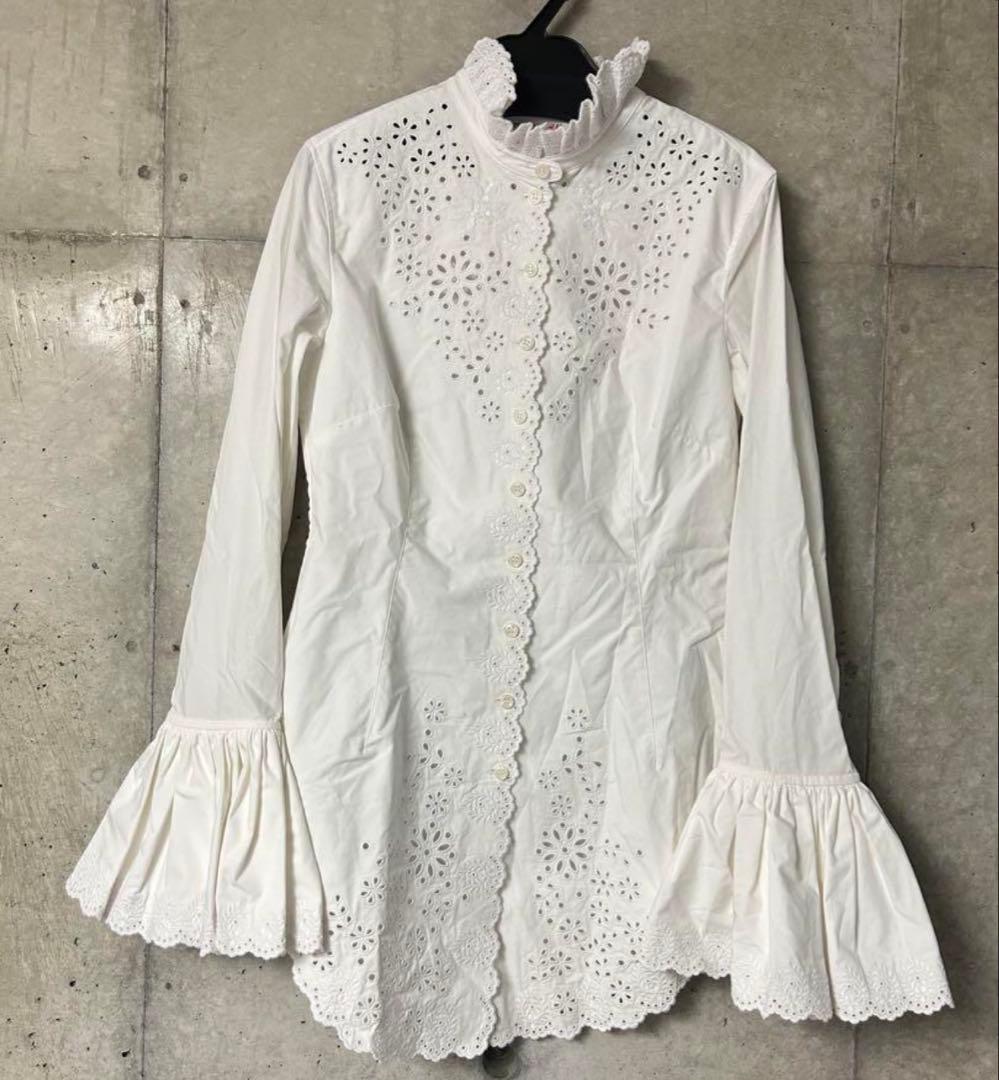 rabanne  イギリス刺繍ポプリンシャツ