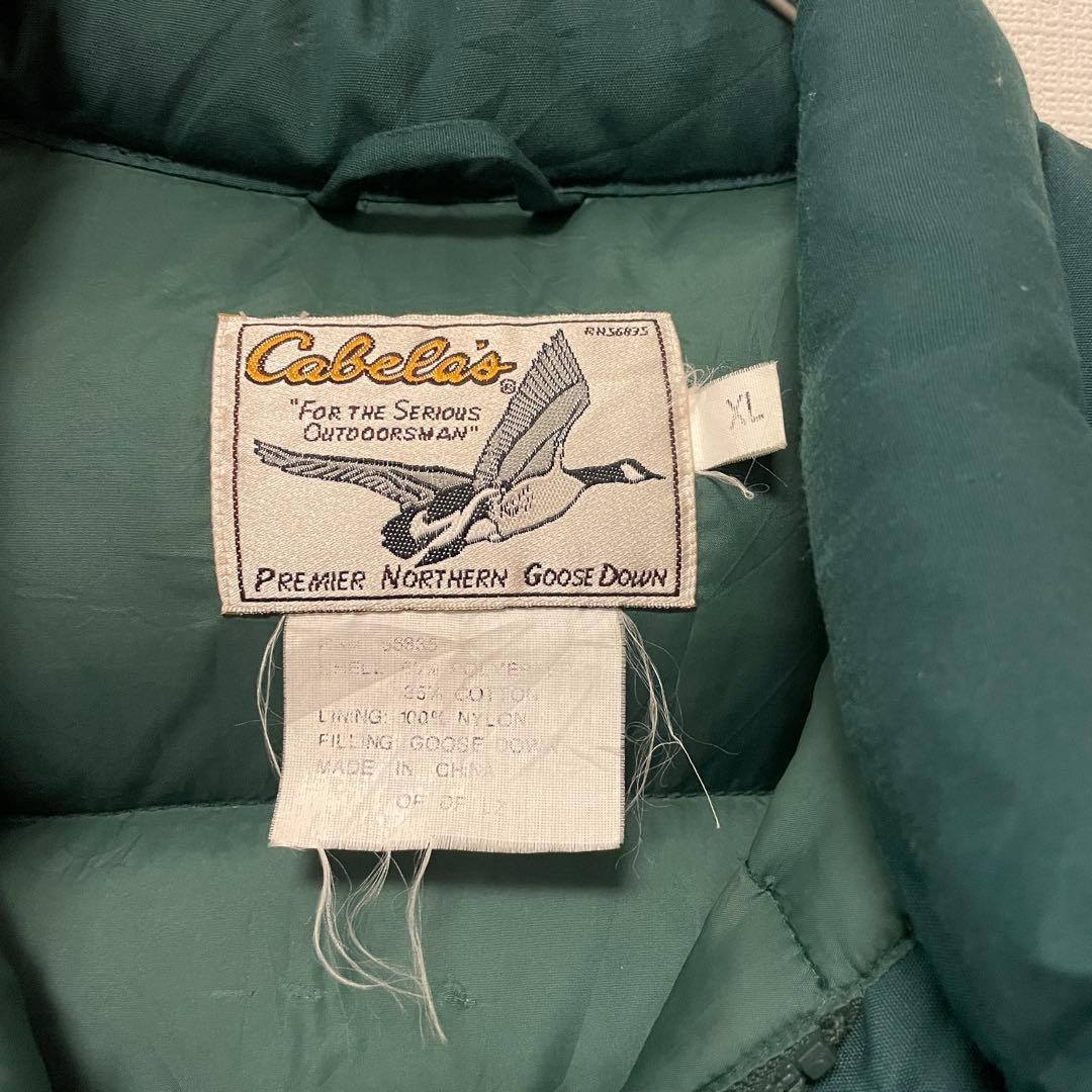 【Cabela’s】グースダウンベスト 60/40クロス　XLサイズ　グリーン