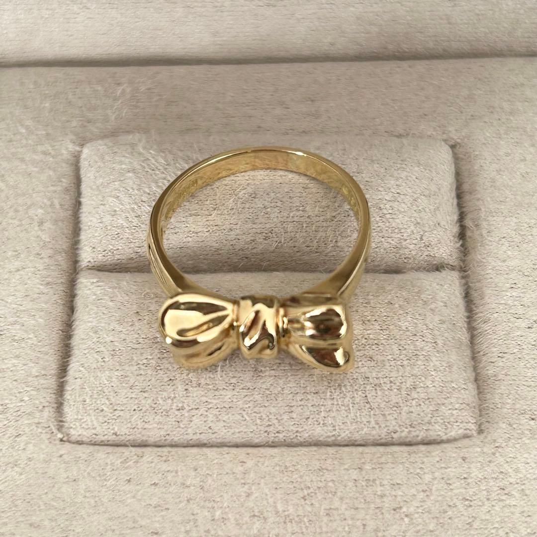 Tiffany & Co.☆彡ティファニー K18 希少なリボンリング　13号
