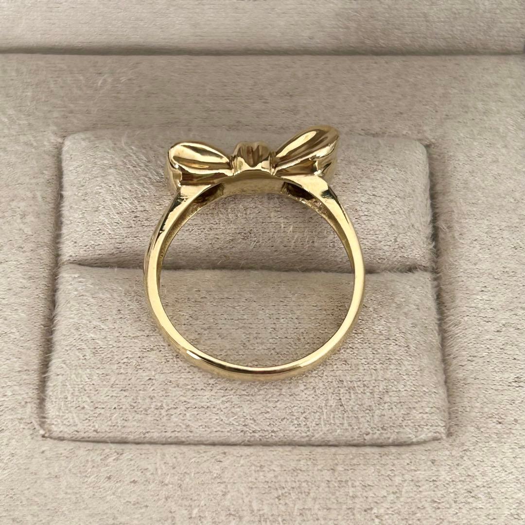 Tiffany & Co.☆彡ティファニー K18 希少なリボンリング　13号