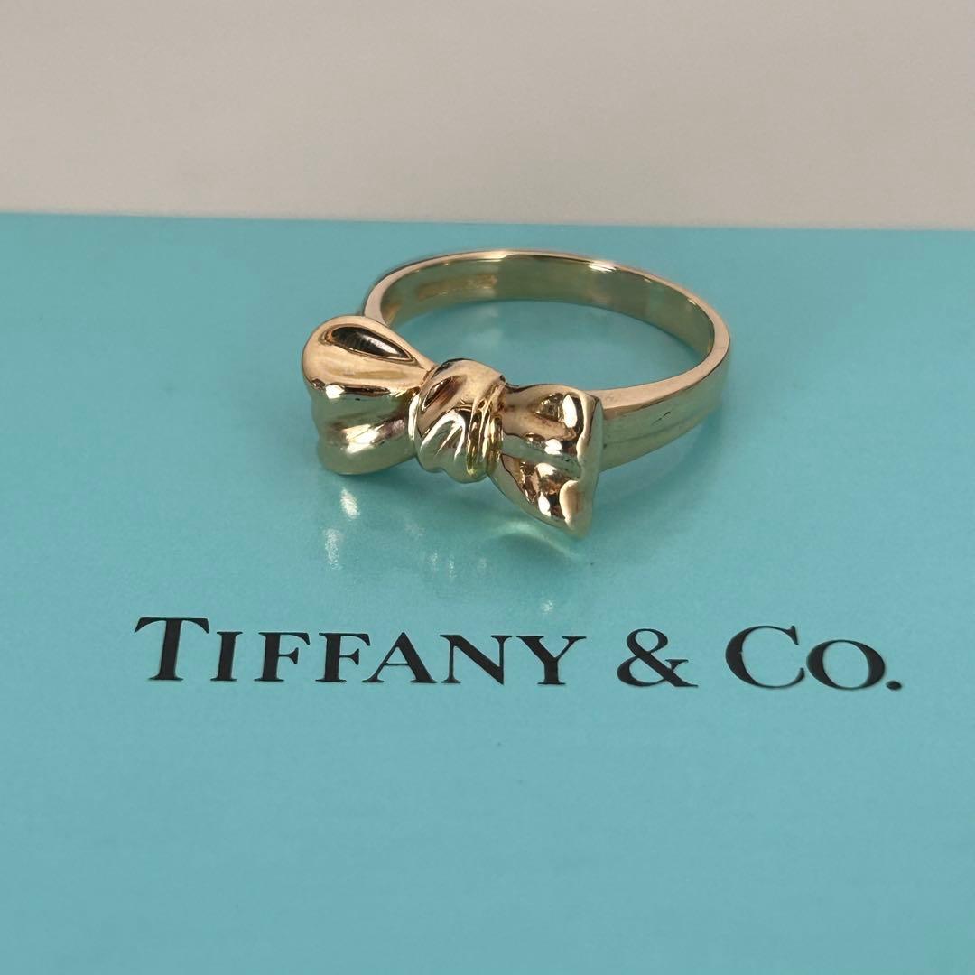 Tiffany & Co.☆彡ティファニー K18 希少なリボンリング　13号