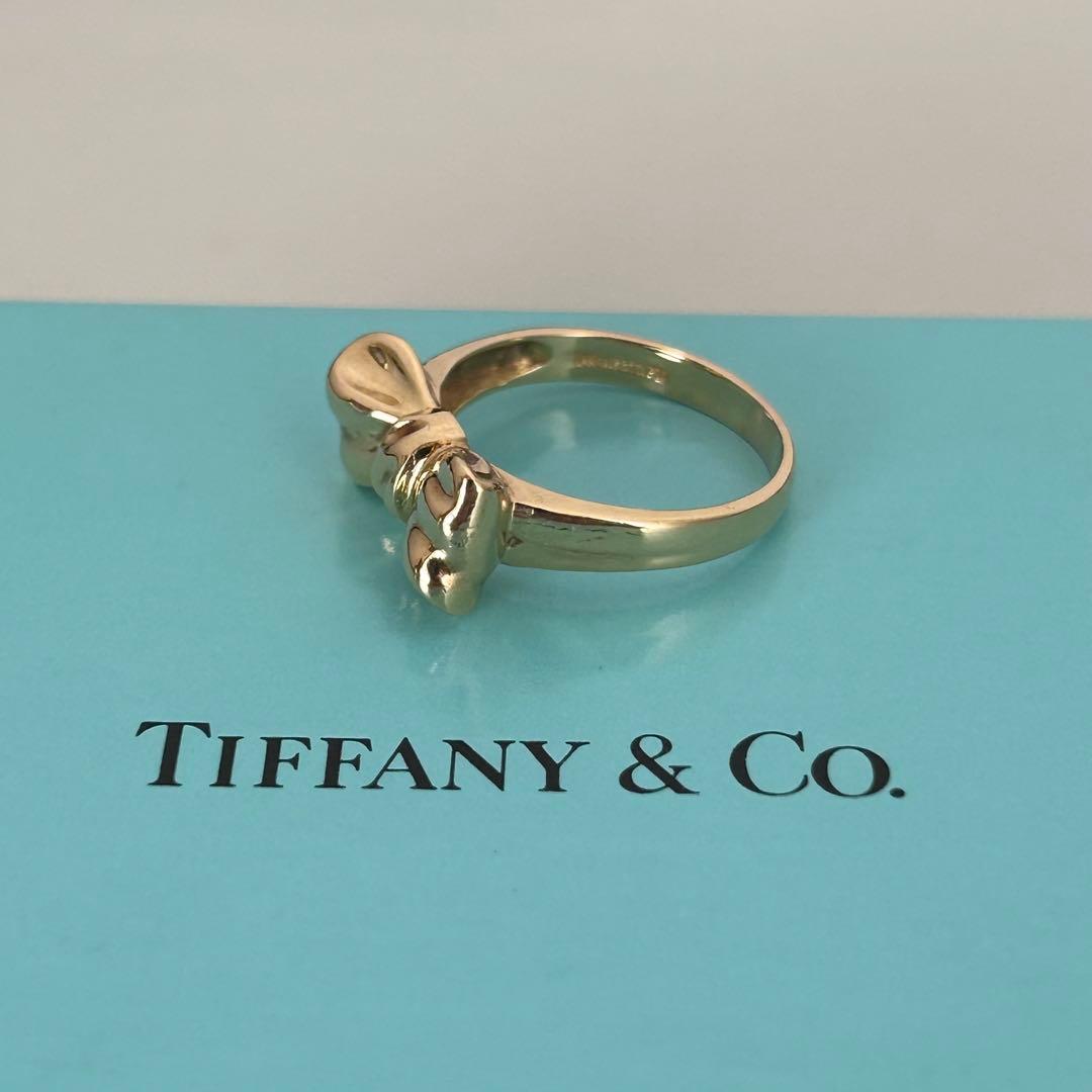 Tiffany & Co.☆彡ティファニー K18 希少なリボンリング　13号