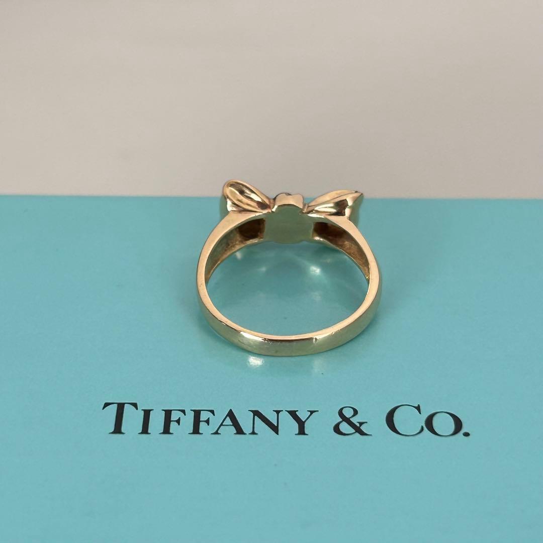 Tiffany & Co.☆彡ティファニー K18 希少なリボンリング　13号