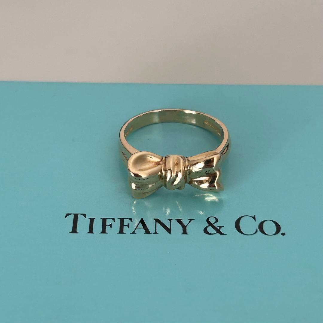 Tiffany & Co.☆彡ティファニー K18 希少なリボンリング　13号