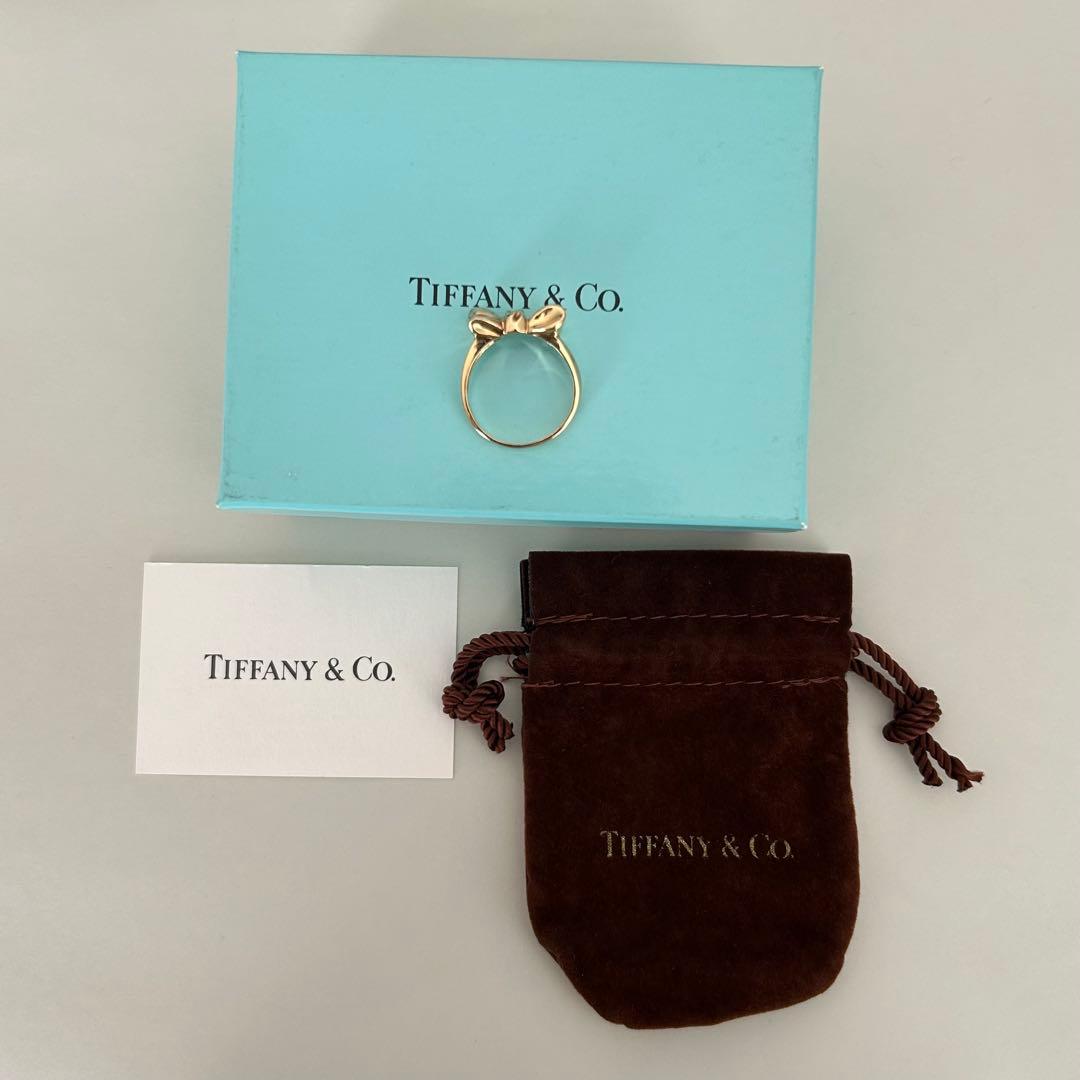 Tiffany & Co.☆彡ティファニー K18 希少なリボンリング　13号