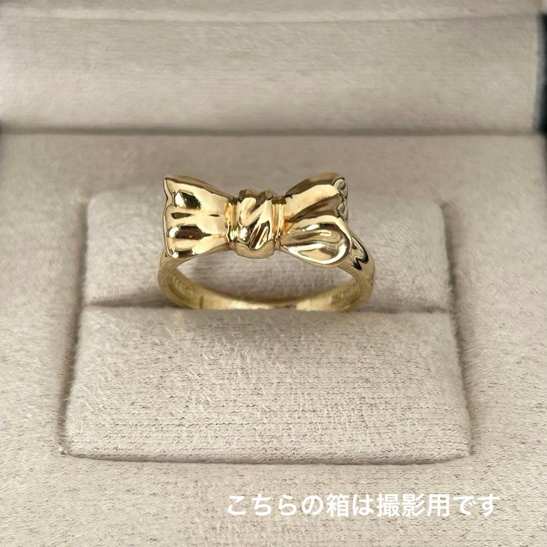 Tiffany & Co.☆彡ティファニー K18 希少なリボンリング　13号