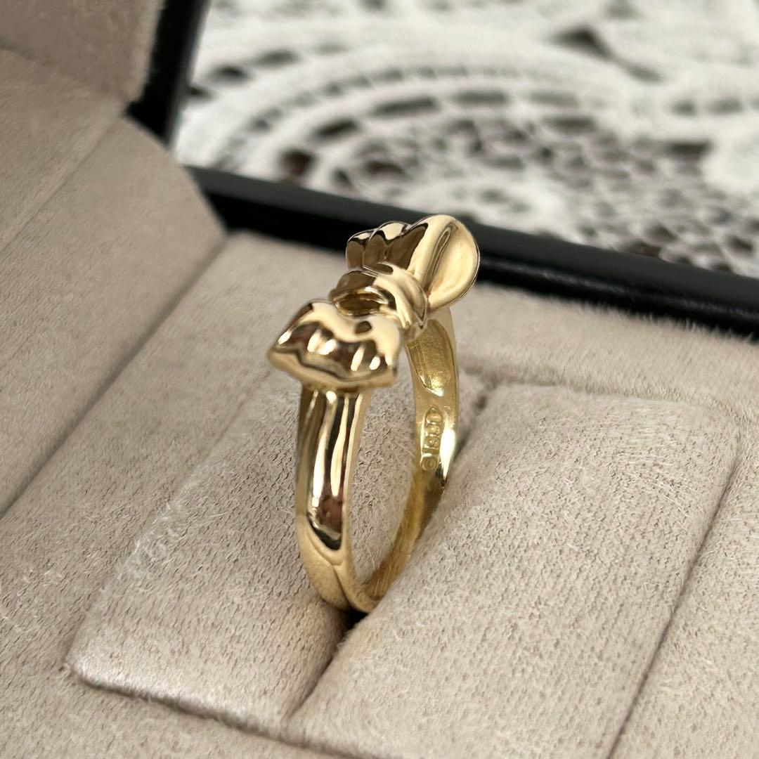 Tiffany & Co.☆彡ティファニー K18 希少なリボンリング　13号