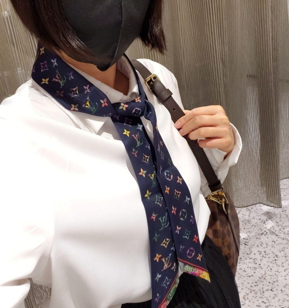 ピンク&ホワイト　Louis Vuitton スカーフ ピンク　ホワイト