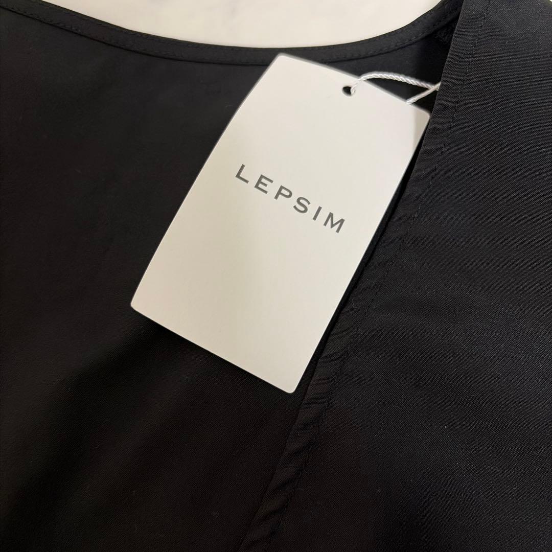 新品タグ付き LEPSIM レプシム ゆきはさん企画 ギャザー2WAYベスト 黒