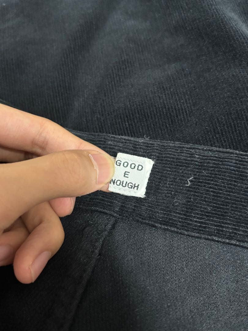 90s GOOD ENOUGH コーデュロイ　ワークパンツ　ブラック