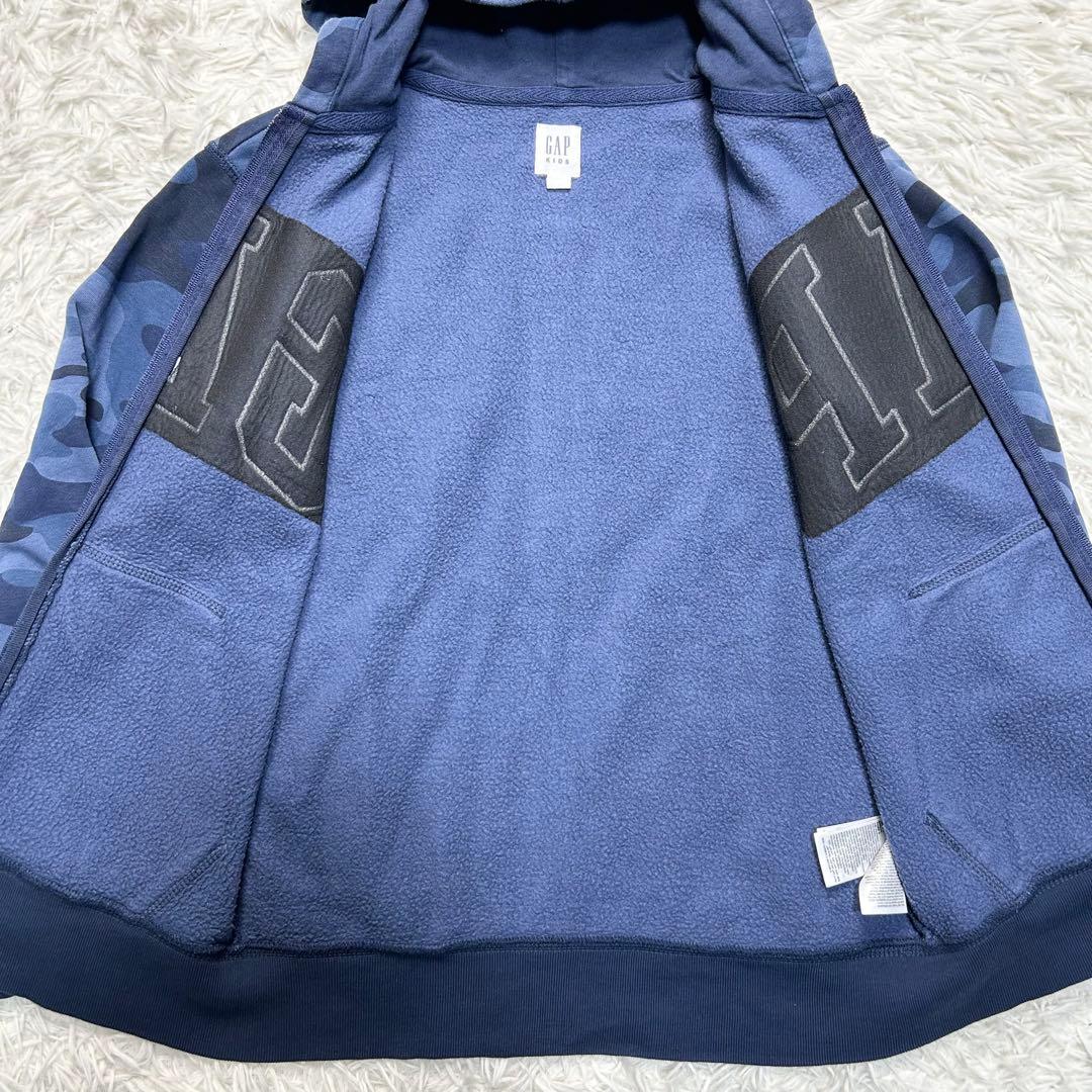 y2k gap ギャップ ジップアップパーカー カモフラ 迷彩 ネイビー ロゴ