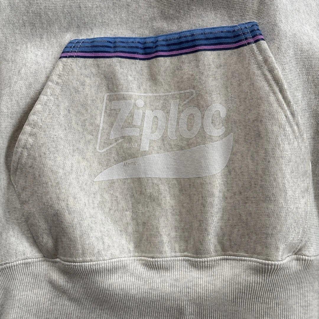 ビームス　Champion Ziplocロゴ パーカー グレー