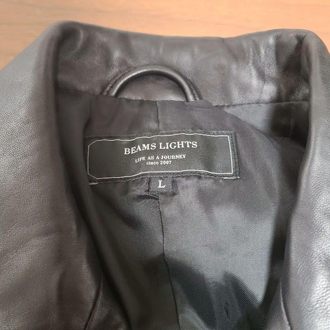 BEAMS LIGHTS シープレザー ダブルライダースジャケット 黒 Lサイズ