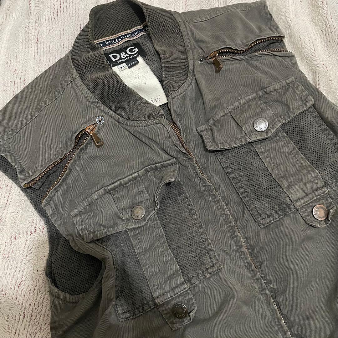 DOLCE&GABBANA ミリタリーベストvintage イタリア製 y2k
