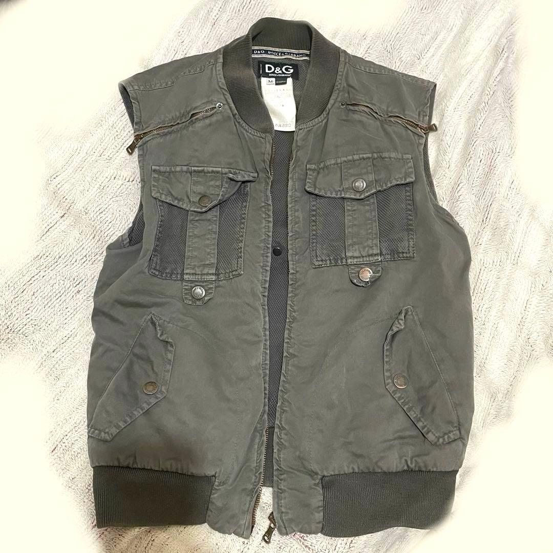 DOLCE&GABBANA ミリタリーベストvintage イタリア製 y2k