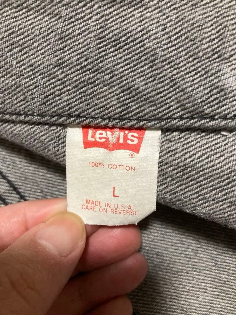 希少USA製 Levi's 70507-0550 ケミカルブラックLシルバータブ