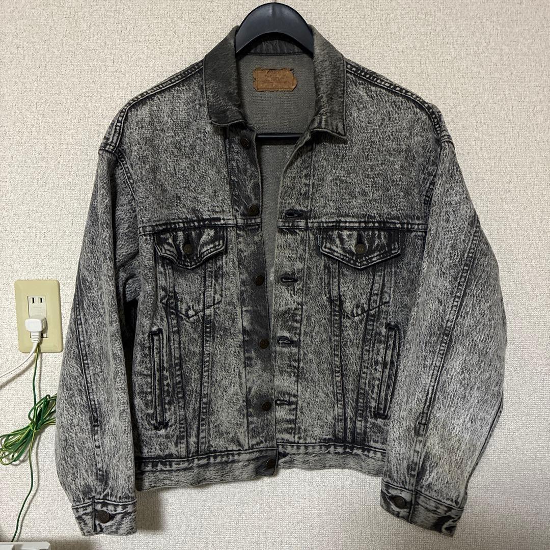 希少USA製 Levi's 70507-0550 ケミカルブラックLシルバータブ
