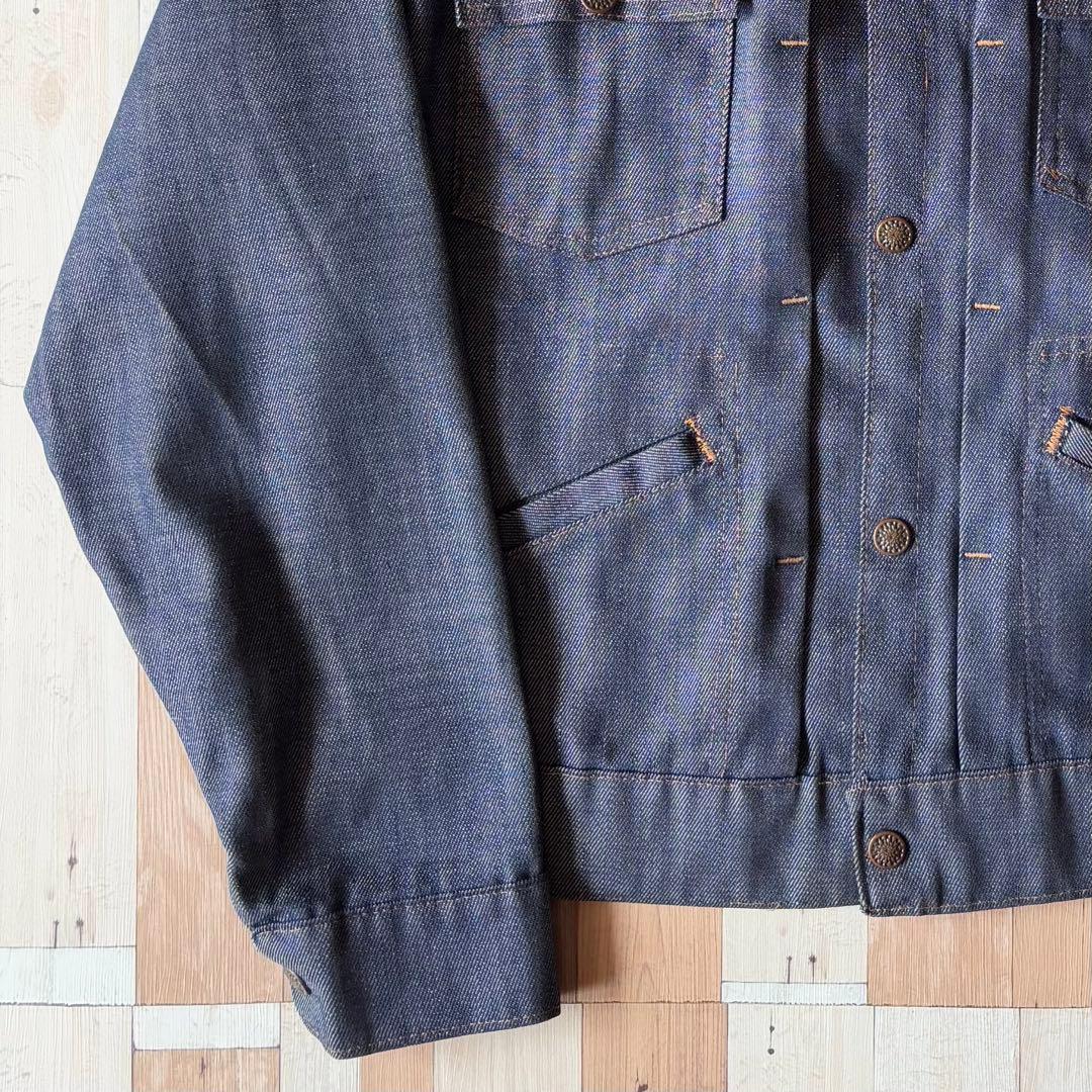 70s J.C.PENNEY バットダイ ヴィンテージ デニムジャケット 濃紺