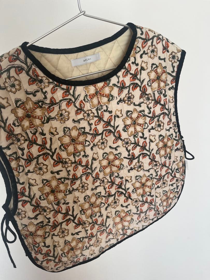 archiアーキ BLOCK PRINT QUILTED VEST