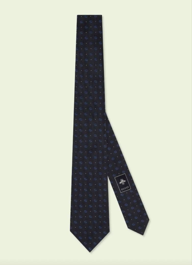 専用 GUCCI ネイビー GGロゴ ネクタイ