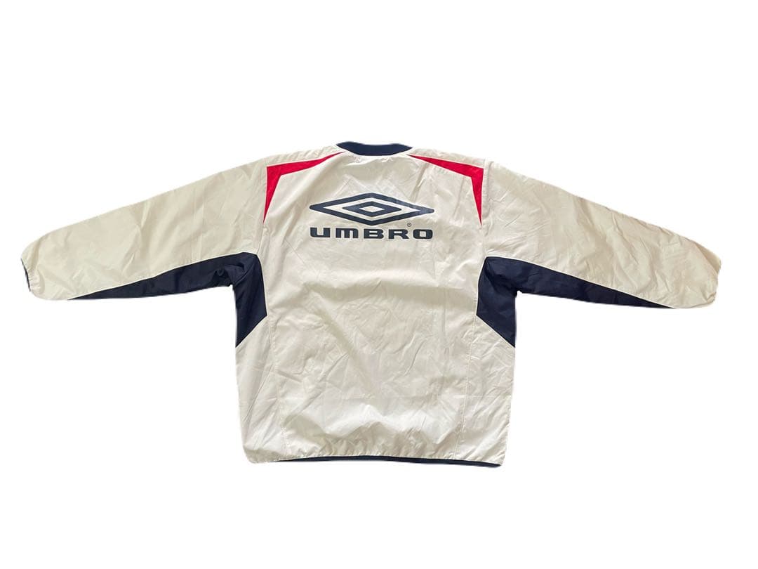 UMBRO アンブロ デサント ナイロン プルオーバー ピステ ホワイト 90s
