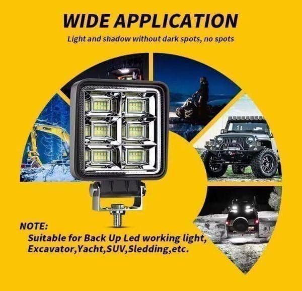10個セット 144w 44連 LED ワークライト 12V/24V 作業灯