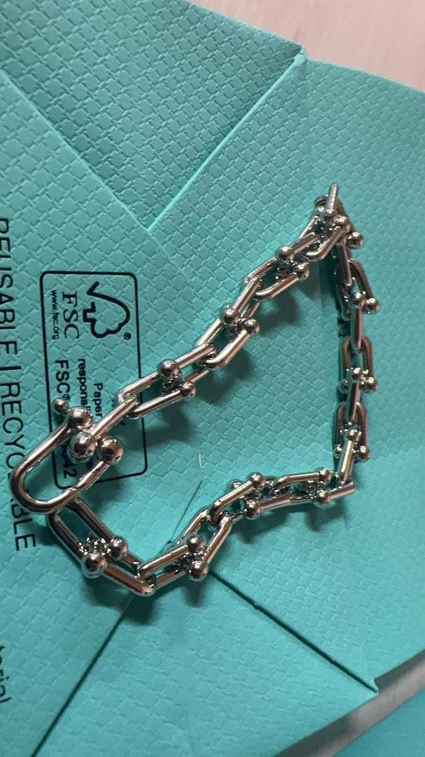 極美品 Tiffany & Co. シルバーチェーンブレスレット