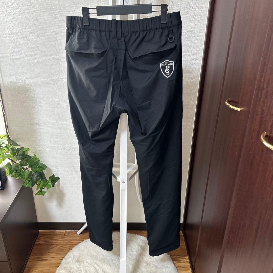 パーリーゲイツ黒色 軽量ゴルフパンツ ウエストゴム