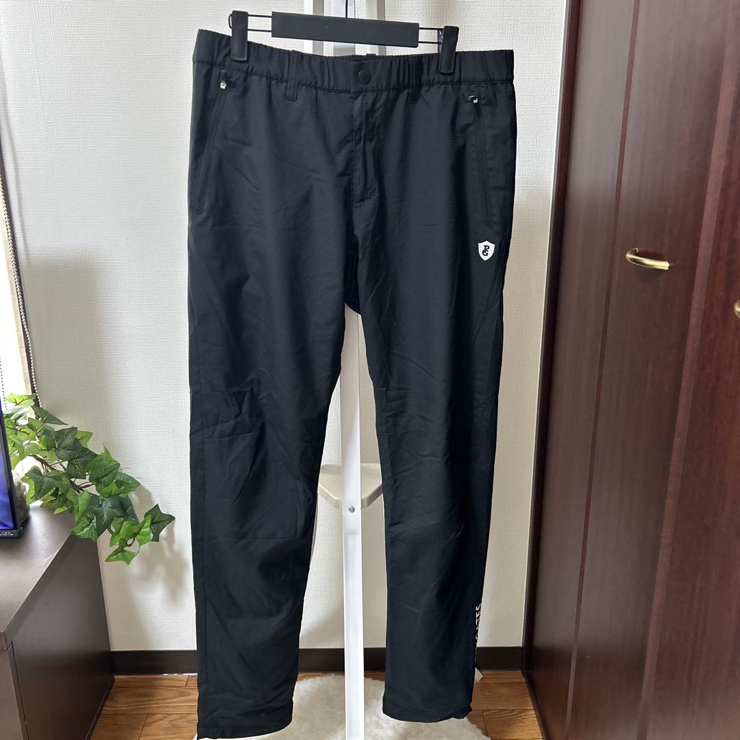 パーリーゲイツ黒色 軽量ゴルフパンツ ウエストゴム