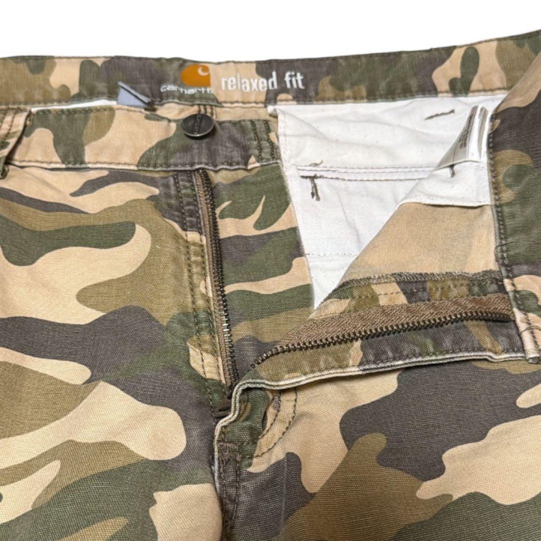 Carhartt カモフラ カーゴパンツ 迷彩 リラックスフィット W34