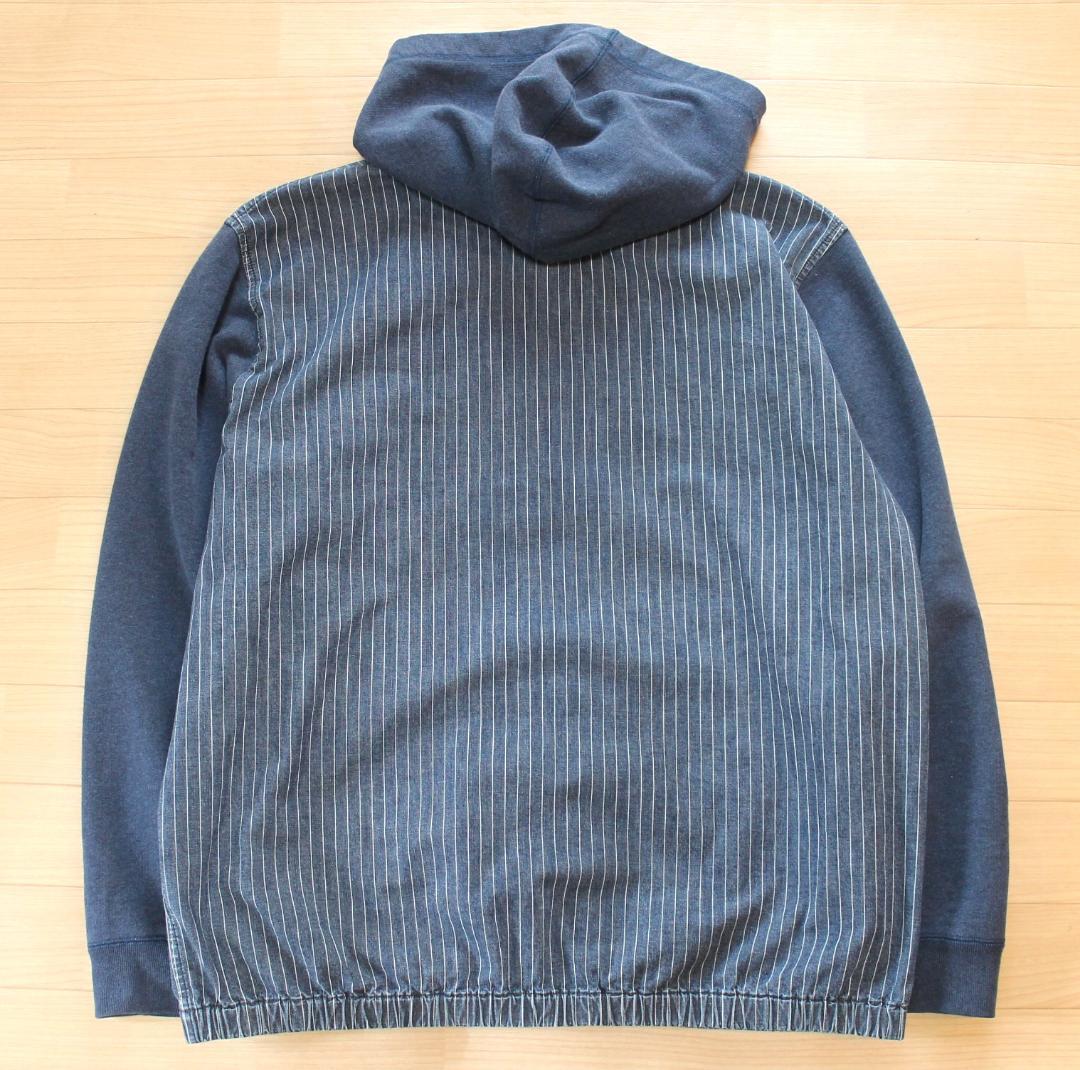 極美品5.7万円）papas+ パパス デニムフーディーブルゾンインティゴカラー
