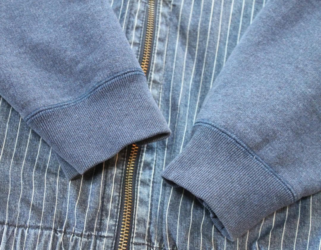 極美品5.7万円）papas+ パパス デニムフーディーブルゾンインティゴカラー