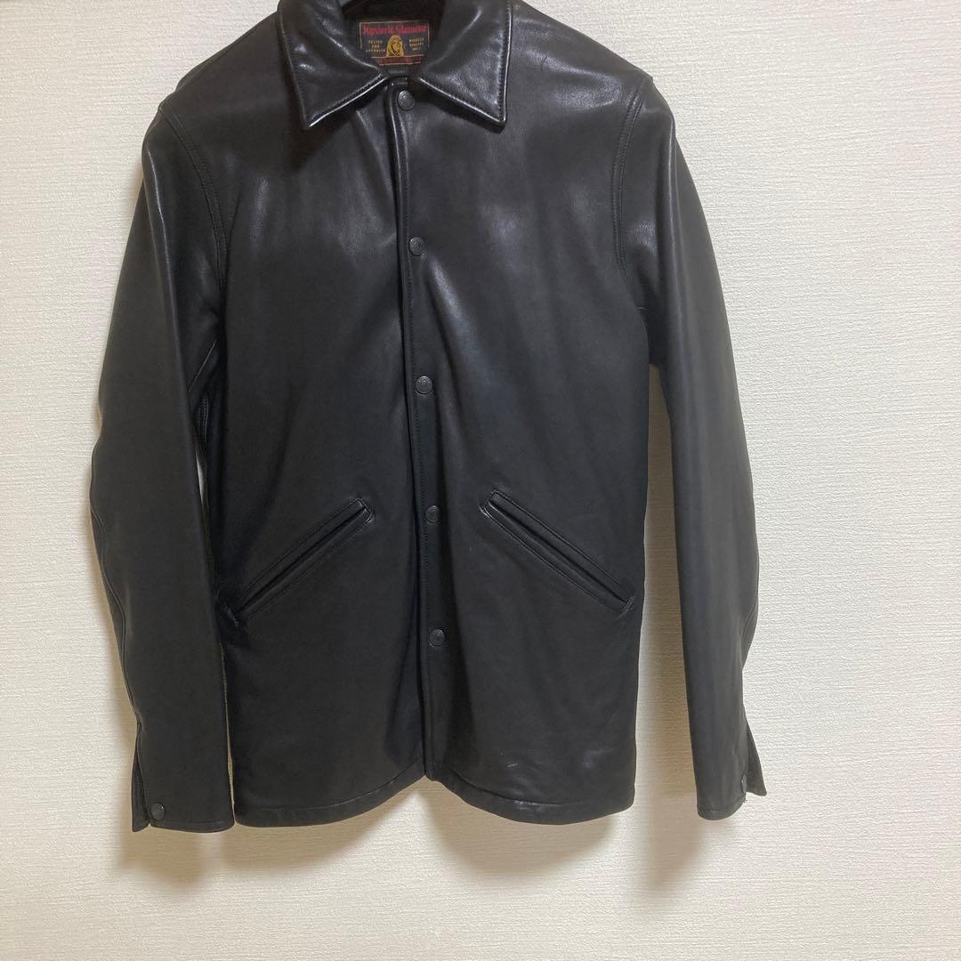 極美品ヒステリックグラマーBLACK最高級コーチレザージャケット逸品M定価11万