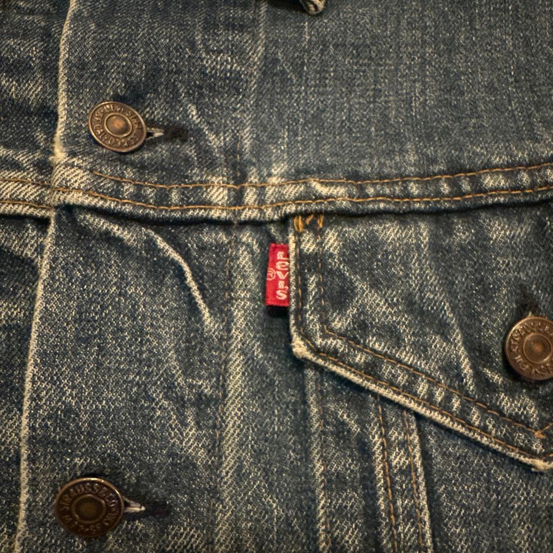 70s Levi's 70505 4thデニムジャケット布ケアタグ