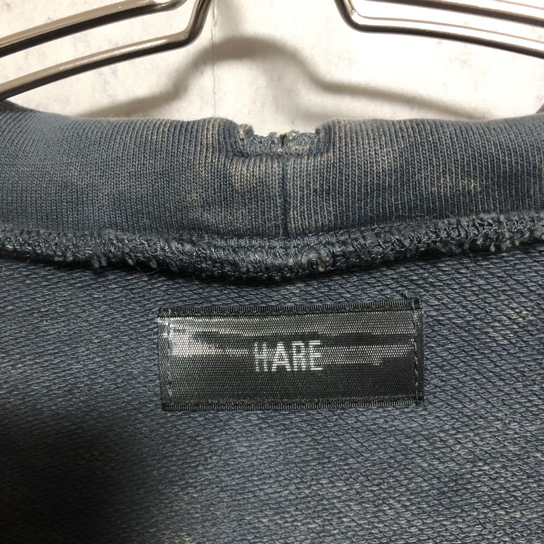新品タグ付　HARE ピグメントジップ　ショートパーカー