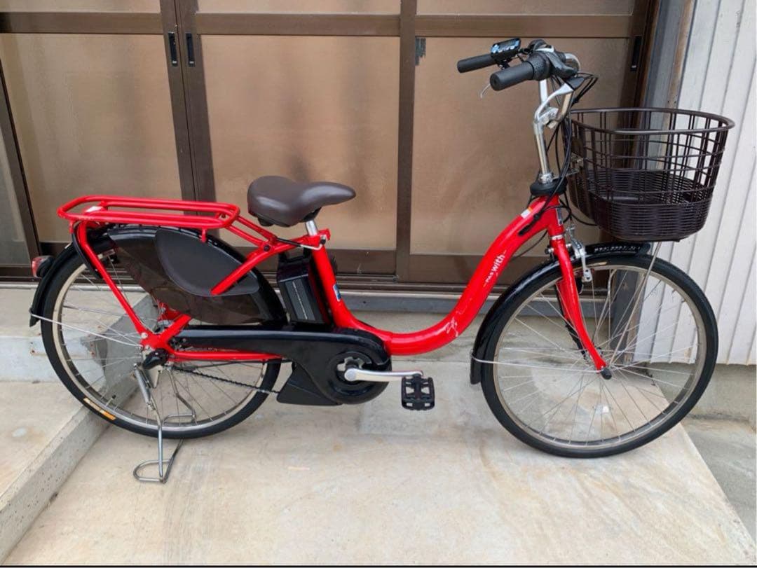電動自転車　№6788 ヤマハ PAS With 24インチ　レッド