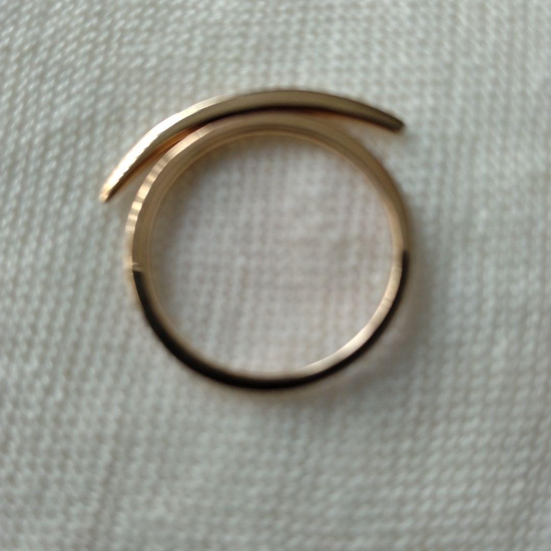 10金ゴールド ダブルバンド リング