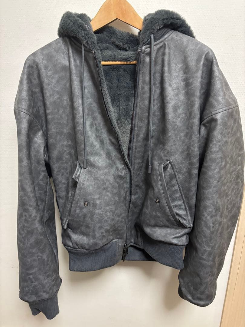 ZARA ファージャケット 2wayグレー