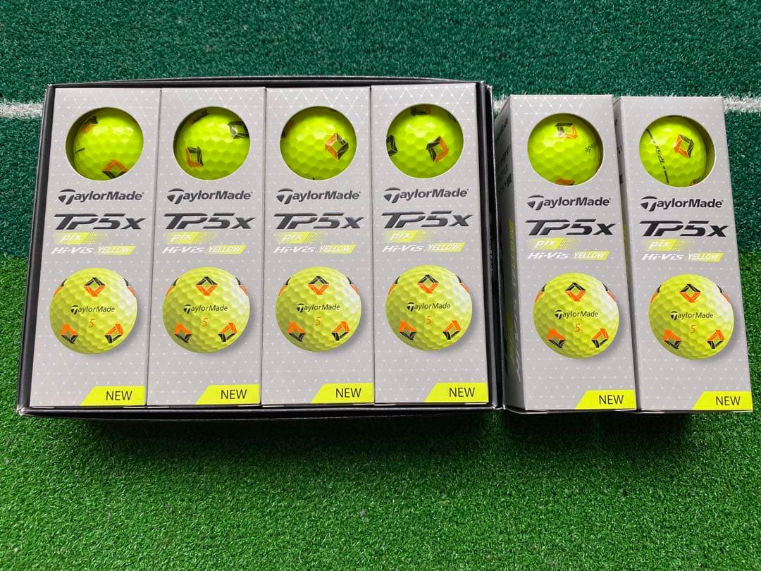 新品テーラーメイドTaylorMade TP5X Pix イエロー 18個